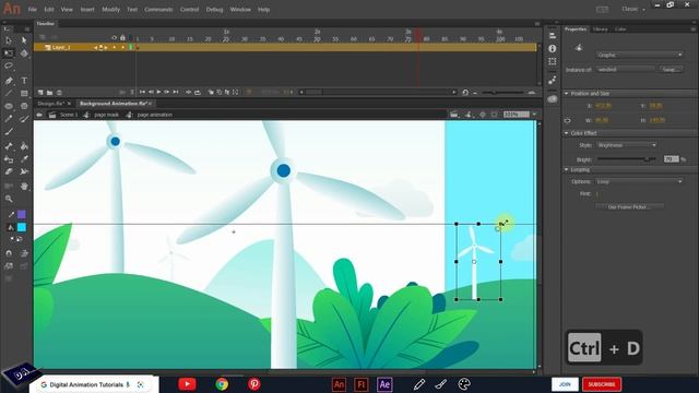 Vector Background Animation | Title Animation | Adobe Animate CC Tutorial смотреть онлайн