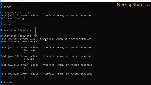 Class interface or enum expected | Java class interface enum or record expected | By Neeraj Sharma смотреть онлайн