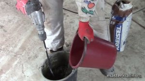 Замес клея для кладки газоблока   masterkladki