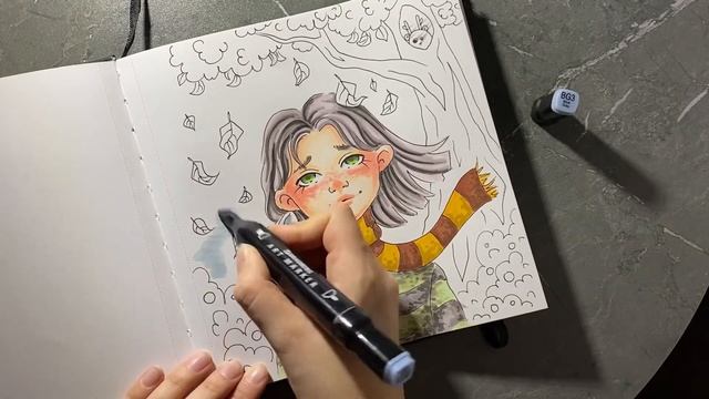 ОСЕННИЙ РИСУНОК МАРКЕРАМИ // урок для начинающих