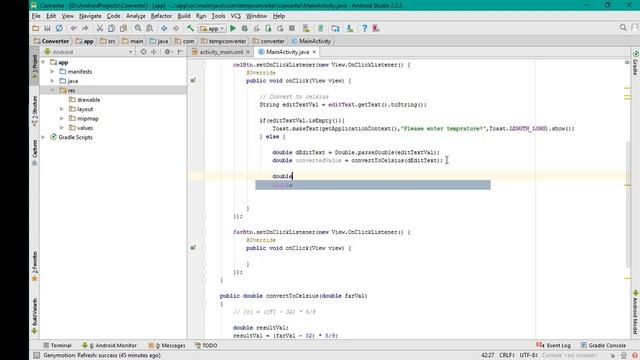 How to develop Temperature Converter App in Android Studio - Part 6 смотреть онлайн