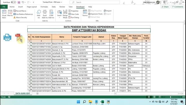 Tutorial | Cara Membuat Tombol Print dan PDF di Excel | Macro VBA смотреть онлайн