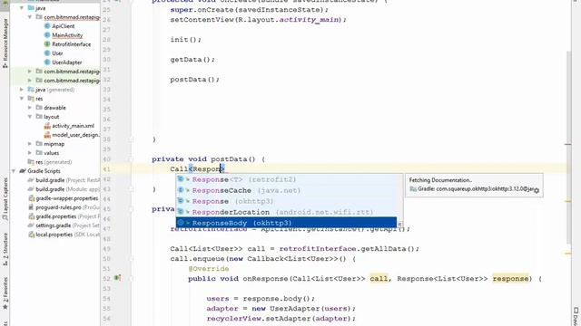 52. Android Tutorial: part 3: Rest Api using Retrofit - post data смотреть онлайн