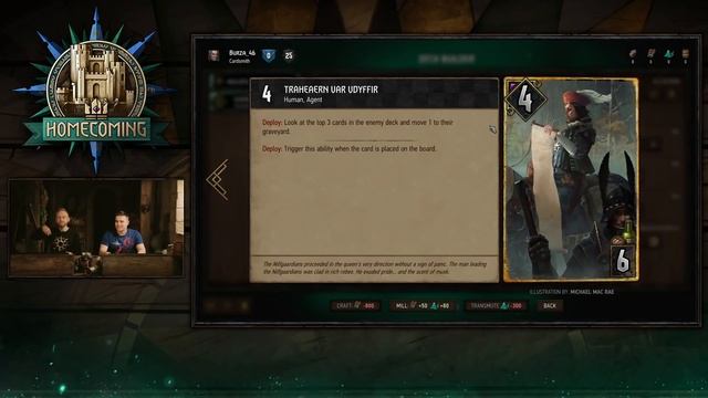 GWENT: THE WITCHER CARD GAME | Homecoming Developer Stream 05.10.2018 смотреть онлайн
