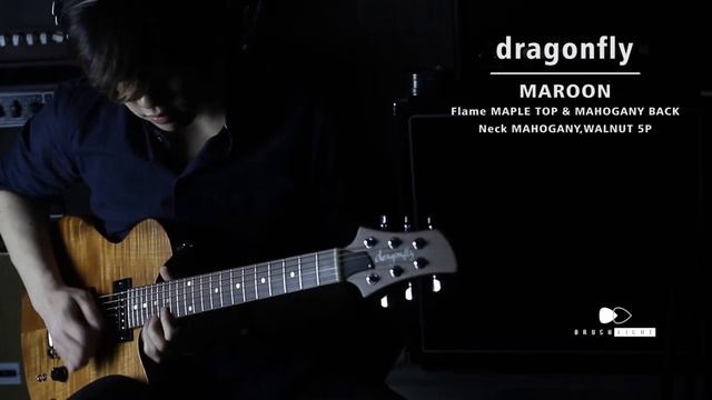 【Brush eight】dragonfly MAROON FT 648 Flame Maple top "Half Matte Natural" 【For Sale】 смотреть онлайн
