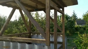 Простой летний душ из шифера своими руками