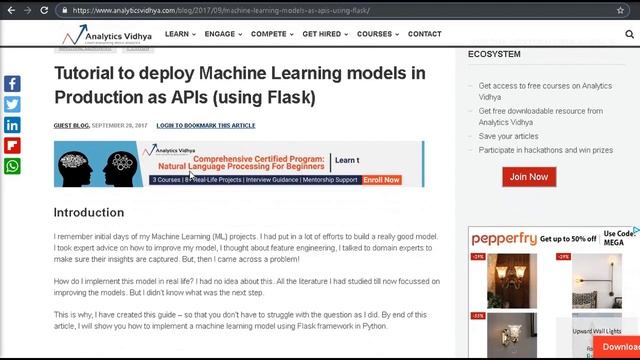 Learn in 10 minutes how to Deploy Machine Learning models using Flask | NGINX | Amazon Sagemaker смотреть онлайн