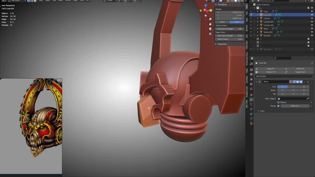 Learn Blender 3D Part 1: How Make Khorne Helmet Bits For 3D Printing (Warhammer 40k)
