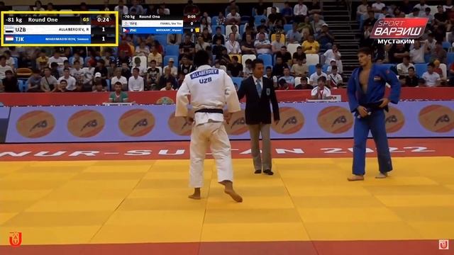 Ramazon ALLABERDIEV – Somon MAKHMADBEKOV, -81KG, Round 1, Asian Senior Championships 2022 смотреть онлайн