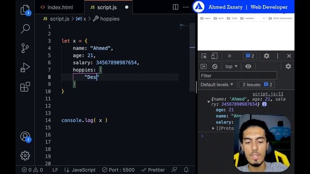 JS 10: object data type | الكائن смотреть онлайн