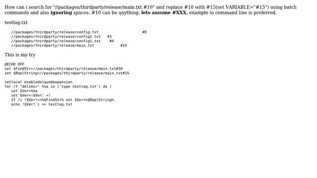 search and replace string using batch or perl script смотреть онлайн