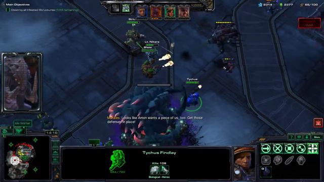 Starcraft 2 Co-op - Tychus| Dead of Night Mission - Brutal смотреть онлайн