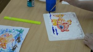 002. Нетрадиционные техники рисования рисование с помощью пены для бритья.mp4