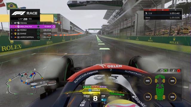 F1 23 Парная карьера сезон 1 этап 21 Бразилия \Сможем ли выиграть впервые в сложных условиях?\ смотреть онлайн