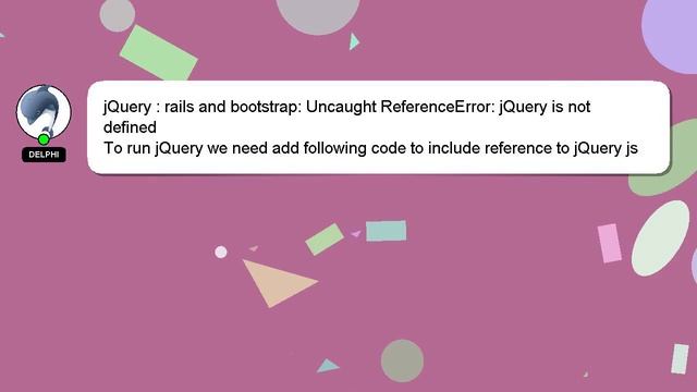jQuery : rails and bootstrap: Uncaught ReferenceError: jQuery is not defined смотреть онлайн