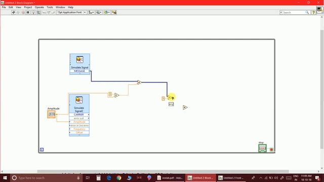 Amplitude modulation using NI LABVIEW смотреть онлайн