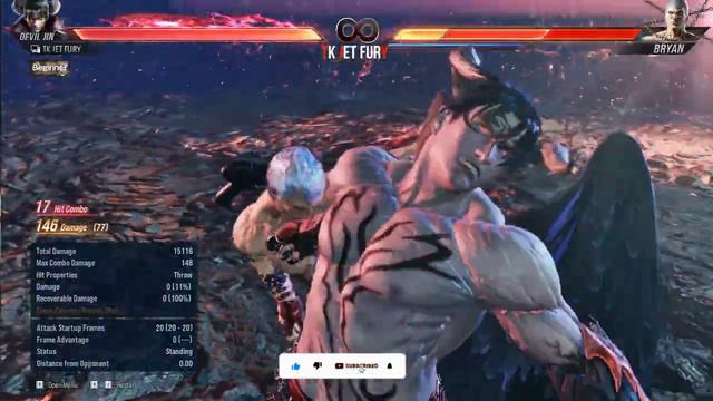 Tekken 8 Devil Jin Almost Death Combos смотреть онлайн