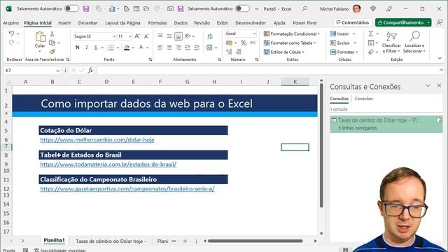 Como importar dados da web para o Excel? смотреть онлайн
