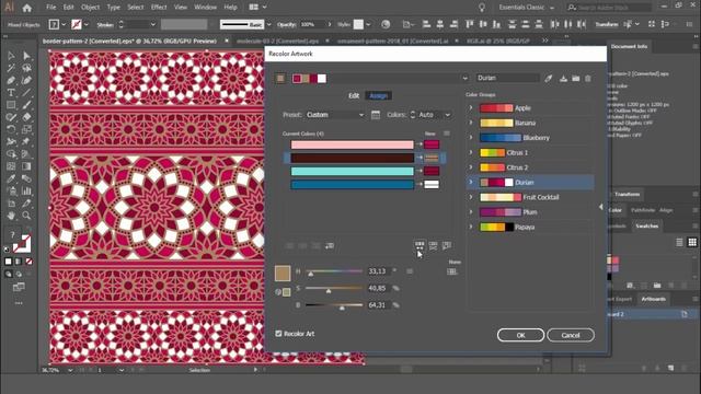 Как подбирать цвета в Adobe Illustrator — Recolor Artwork смотреть онлайн