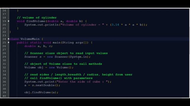 Java pgm to find the volume of cube, rectangular box, cylinder using function overloading (ENGLISH) смотреть онлайн