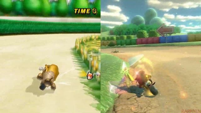 Monty Mole - Mario Kart Wii vs. Mario Kart 8 Deluxe Comparison смотреть онлайн