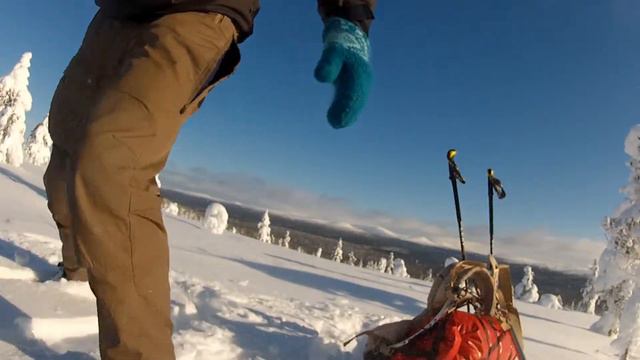 Finland winter trekking 2018: Kekkonen National Park solo 12 days (part 1) смотреть онлайн