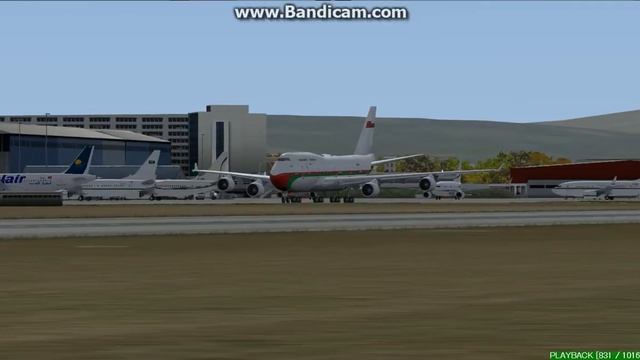 Royal Flight of Oman B747 Geneva International Airport LSGG Landing FS9 смотреть онлайн