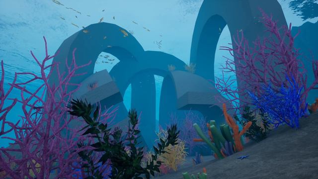 Mysterious Underwater Ruin with Colorful Fish and Coral | ASMR Ambience | Ocean & Water Sleep Sound смотреть онлайн