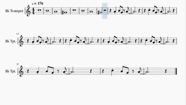 Trumpet Sheet Music: How to play John Cena Theme by John Cena смотреть онлайн