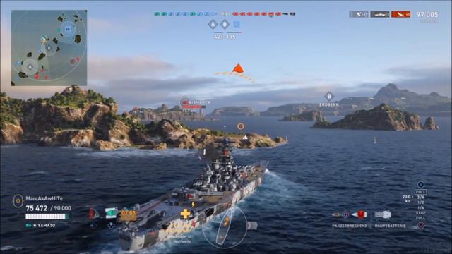 YAMATO - Ein echtes Monster! - World of Warships Legends смотреть онлайн