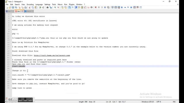 Fixing cURL Error 60 SSL Certificate Issue in Laravel | Troubleshooting Guide смотреть онлайн