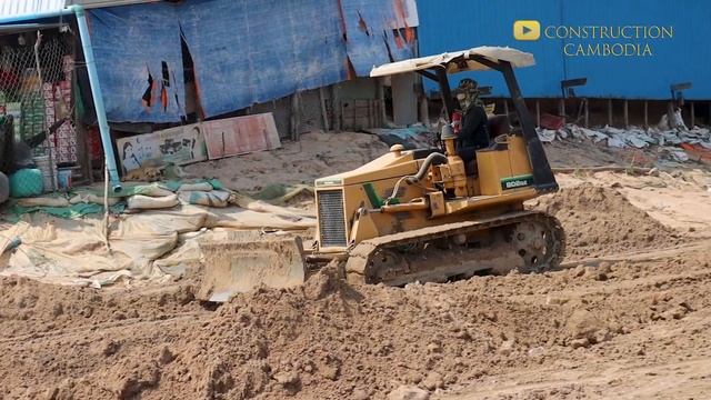 Heavy equipment working | Dump Trucks Loader Soils to Construction vehicles New Road in Cambodia смотреть онлайн
