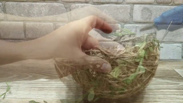 Гнездо из шпагата просто /Мастер класс как сделать гнездо /Diy/ смотреть онлайн