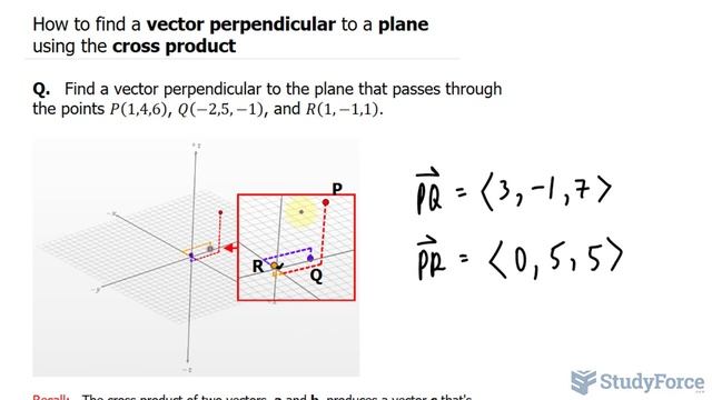 ? Find a vector perpendicular to a plane using the cross product смотреть онлайн