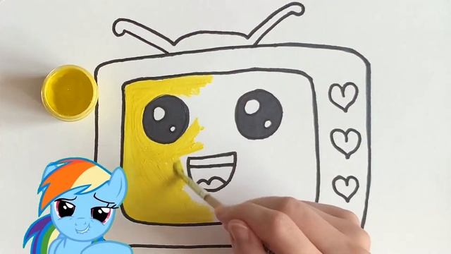 How to draw a TV / Как нарисовать телевизор / Televizorni qanday chizish kerak смотреть онлайн