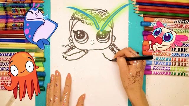 Как нарисовать Куклу Лол Русалочку ✨ LOL Mermaid ✨ Простые рисунки для детей ✨