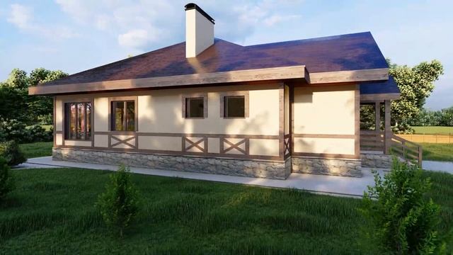 Одноэтажный дом 130 кв.м. | Дом 15 X 11 метров смотреть онлайн