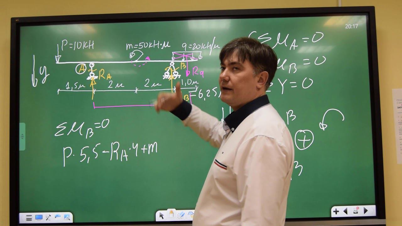 Определение опорных реакций (2) смотреть онлайн