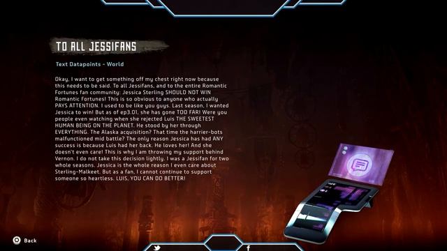 Horizon Zero Dawn TEXT DATAPOINTS - WORLD #52 To All Jessifans content and location смотреть онлайн