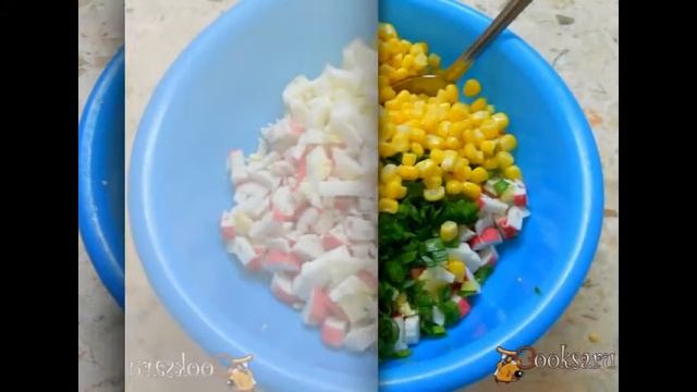 Крабовый салат без риса с маринованными огурцами смотреть онлайн