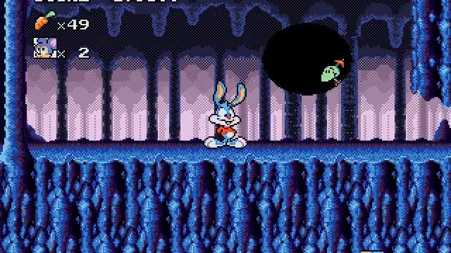 Tiny Toon Adventures: Buster's Hidden Treasure (MegaDrive/Genesis) - Caves смотреть онлайн