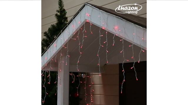 Гирлянда Бахрома - свечение красное, 8 режимов смотреть онлайн