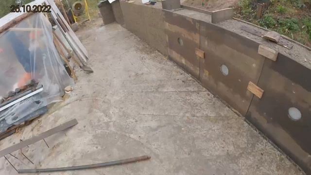 Опилкобетон (арболит) ?√108 Строим Дом. 26.10.2022 снимаю опалубку, новый кусочек стенки смотреть онлайн