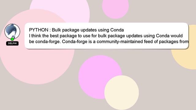 PYTHON : Bulk package updates using Conda смотреть онлайн