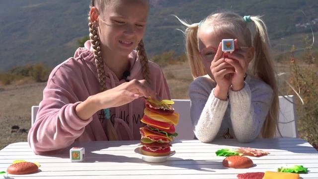 Самый большой бургер/ распаковка ИГРА Бургер Башня смотреть онлайн