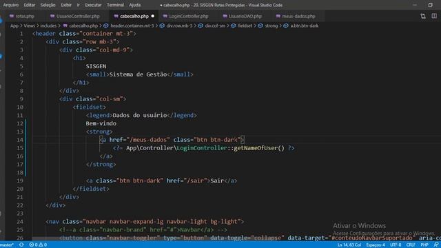 PHP - IMPLEMENTANDO "MEUS DADOS" - USUÁRIO ALTERAR SEUS PRÓPRIOS DADOS - PARTE I смотреть онлайн
