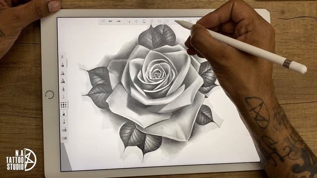 HOW TO MAKE A TATTOO STENCIL ON IPAD | TATTOO TECHNIQUES смотреть онлайн
