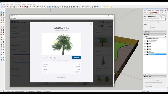 How to Add PLANTS AND FURNITURE to a Landscape in SketchUp (Landscape Modeling Part 2) смотреть онлайн