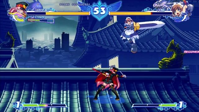 Arcana Heart 3 LOVEMAX SIXSTARS!!!!!! XTEND Dark Heart GAMEPLAY