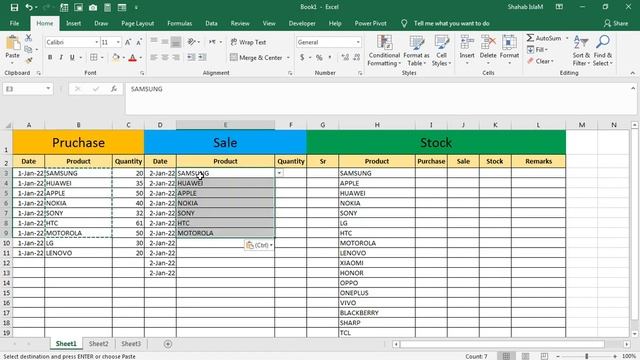 How To Make Stock Maintain In Excel sheet | Stock Management  Software